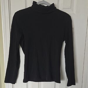 Black Essentials Turtleneck Top